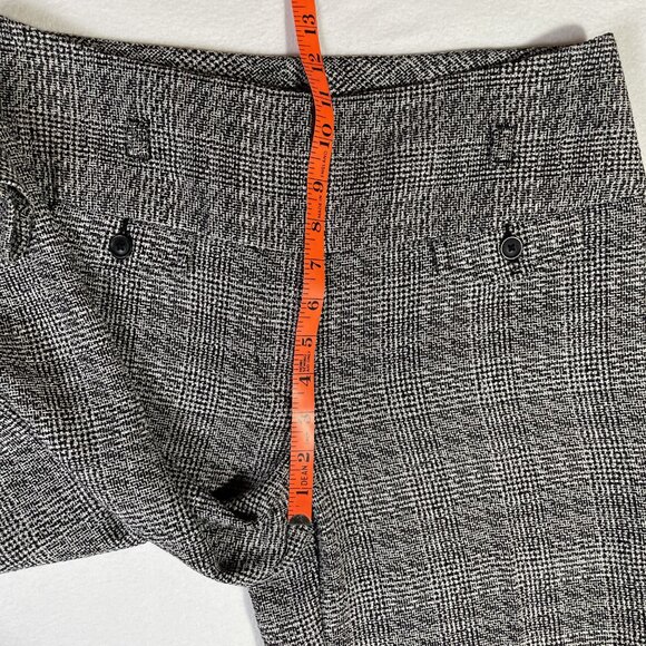 Worthington Wide Leg Plaid Tweed Trousers Black White Size 10 - Picture 7 of 11